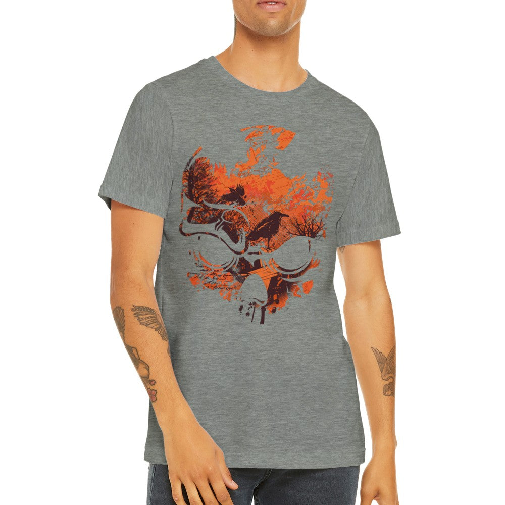 Artwork T-shirts - The Autum Skull Artwork - Premium Unisex T-shirt