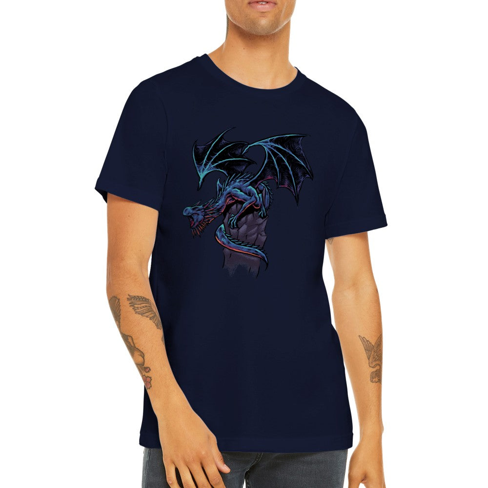 Artwork T-Shirts - Blue Dragon Artwork - Premium Unisex T-shirt