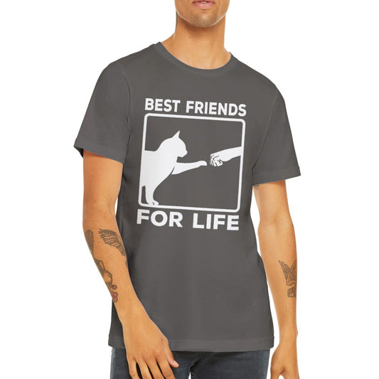 Lustige T-Shirts - Katze beste Freunde fürs Leben - Premium Unisex T-Shirt 