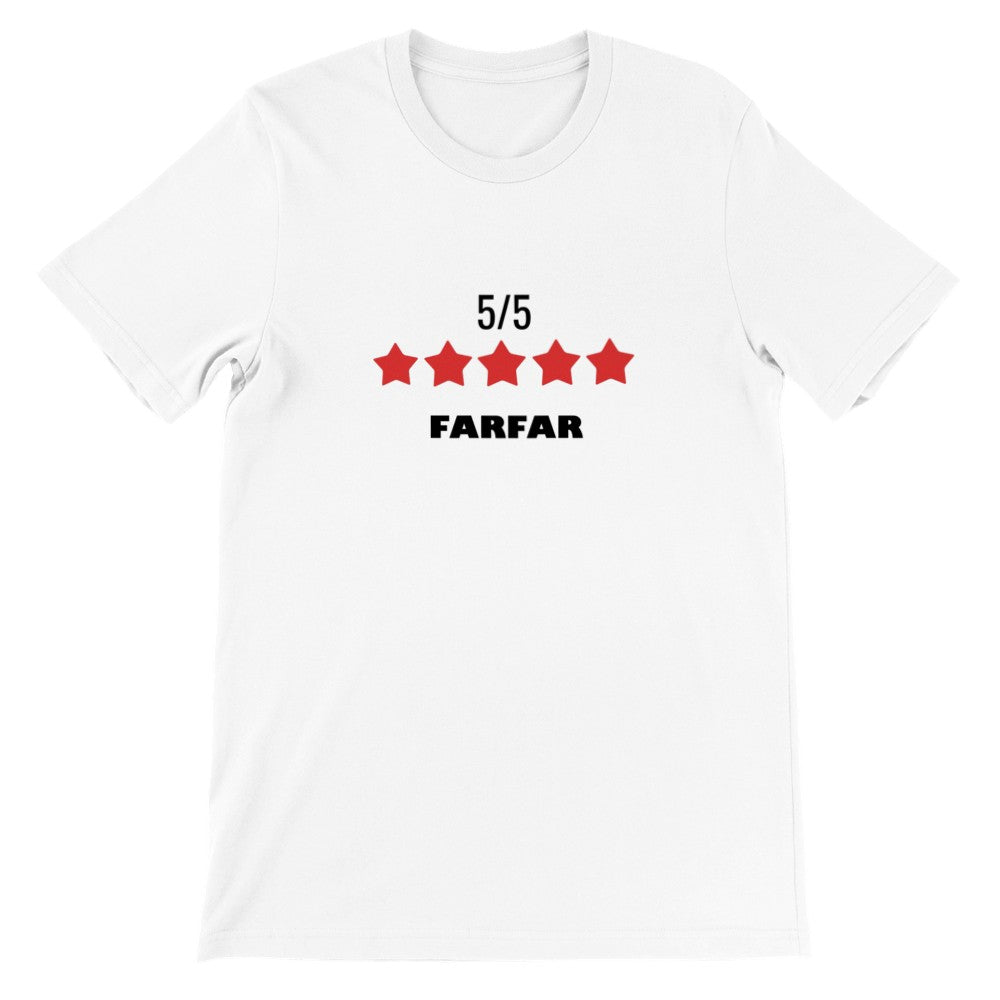 Sjove T-shirts - 5 Stjernet Farfar - Premium Unisex T-shirt