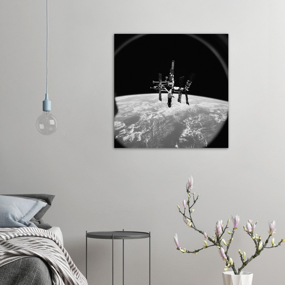 NASA Posters - Space Station Mir with Earth as Background - Premium Matte Poster Paper