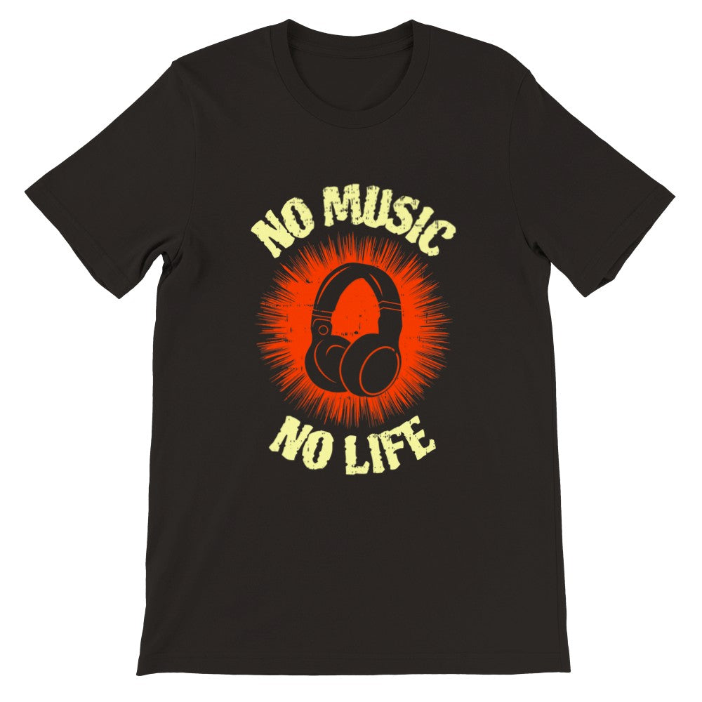 Musik-T-Shirts – No Music No Life – Premium-Unisex-T-Shirt