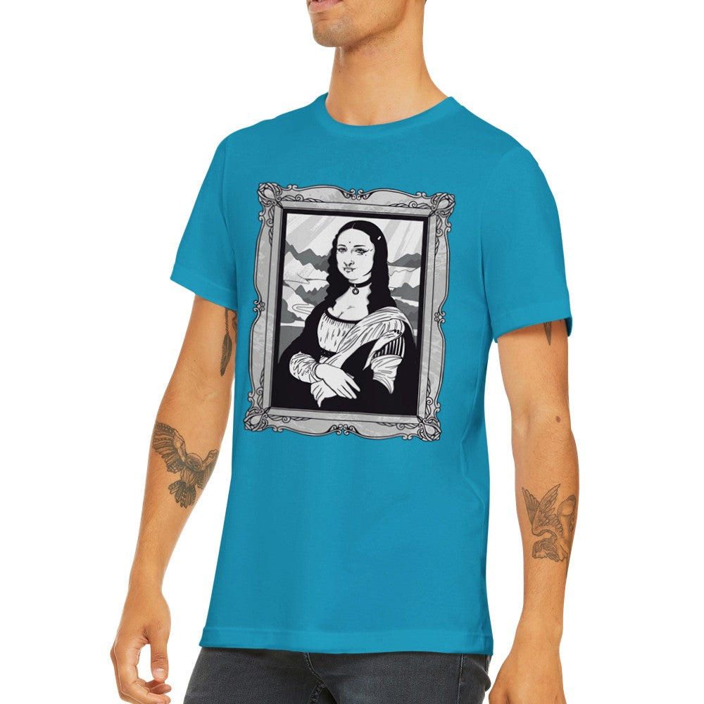 Citat T-shirt - Sjove Designs Artwork - Mona Lisa Vamp Premium Unisex T-shirt