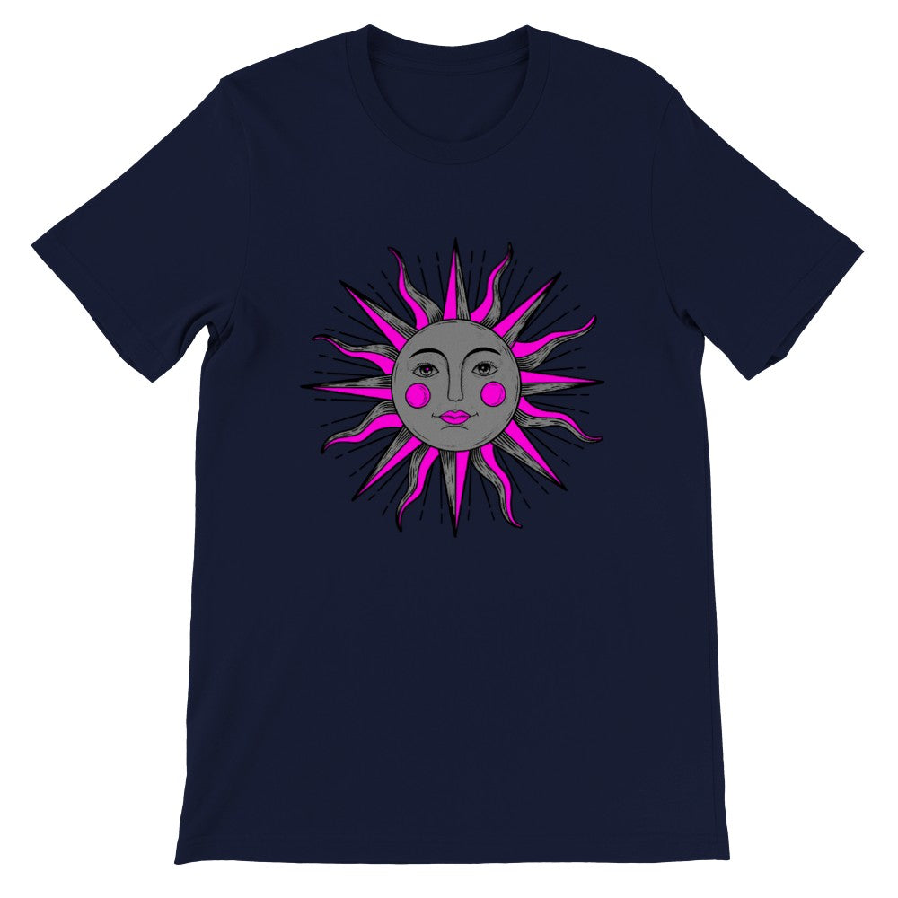 Artwork T-Shirt – Pink Eyed Sun – Premium-Unisex-T-Shirt mit Rundhalsausschnitt 