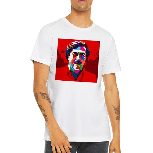 T-Shirt mit Aufdruck - Escobar Artwork - Retro Rot Escobar Premium Unisex T-Shirt