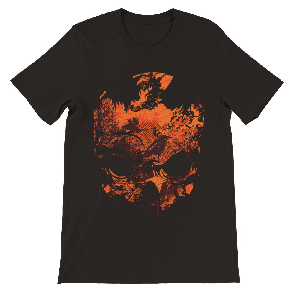 Artwork T-Shirts - The Autumn Skull Artwork - Premium Unisex T-Shirt 