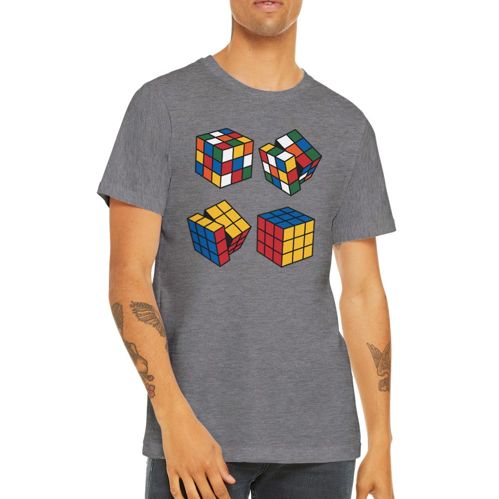 Sjove T-shirts - Rubiks Terning How To Premium Unisex T-shirt