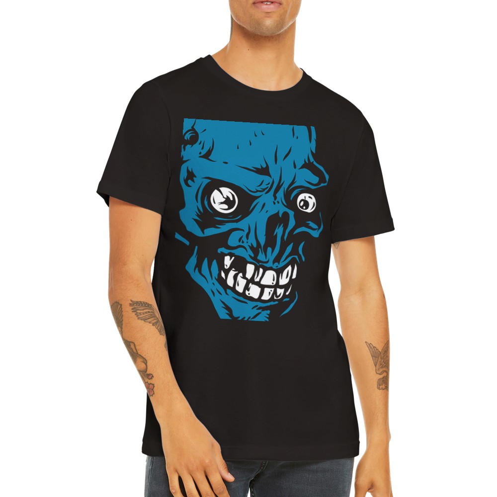 Artwork T-Shirts – Scary Eyes Skull Artwork – Premium-Unisex-T-Shirt 