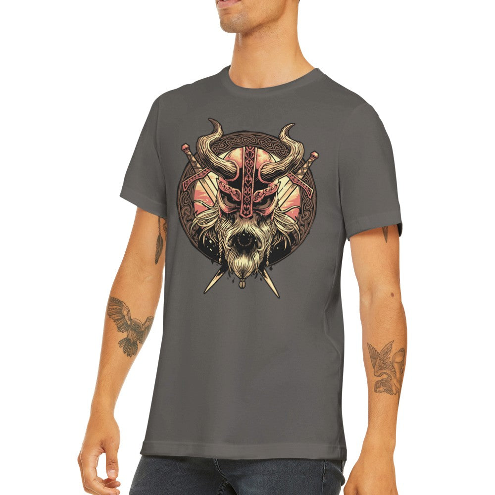 Citat T-shirts - Vikings Shield Artwork Premium Unisex T-shirt