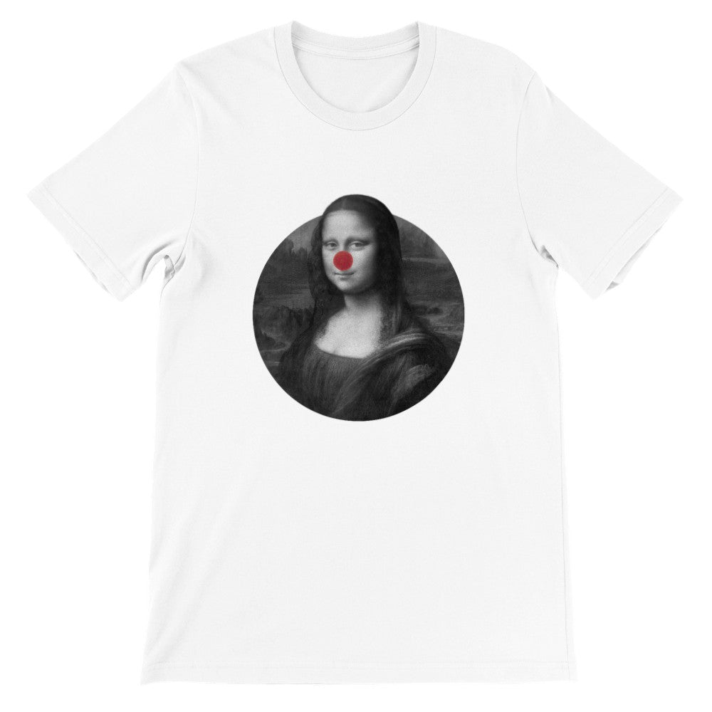 Artwork T-shirt - Mona Lisa Red Nose Artwork - Hvid Premium Unisex T-shirt