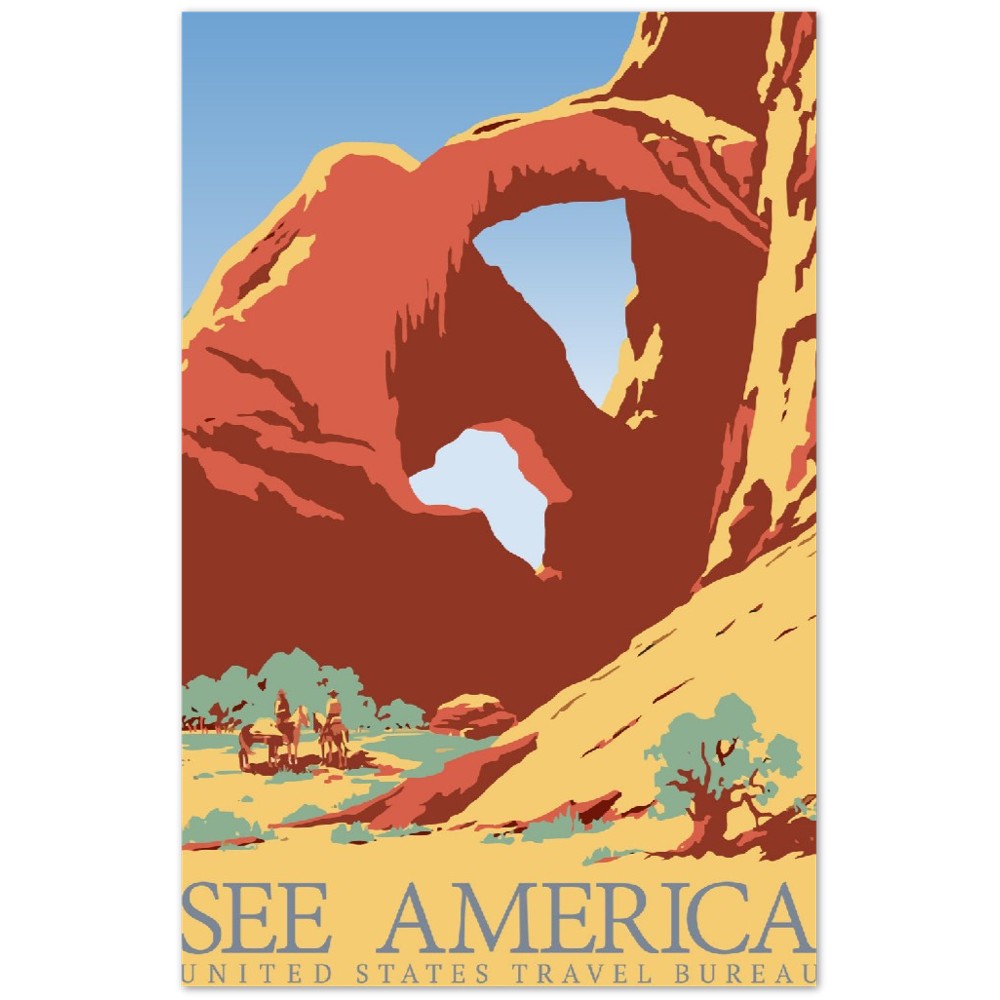 Poster - Retro - See America United States Travel Bureau