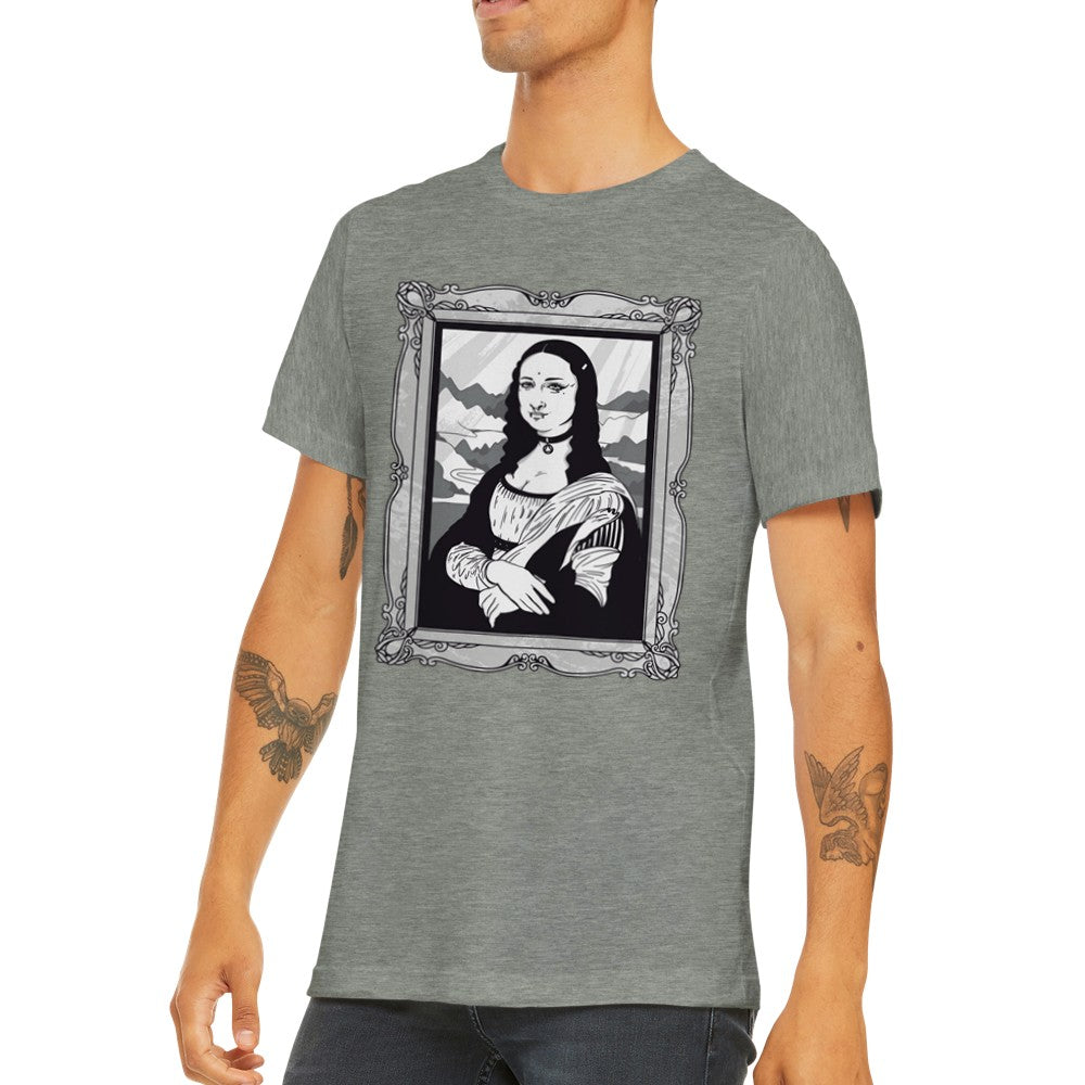 Citat T-shirt - Sjove Designs Artwork - Mona Lisa Vamp Premium Unisex T-shirt