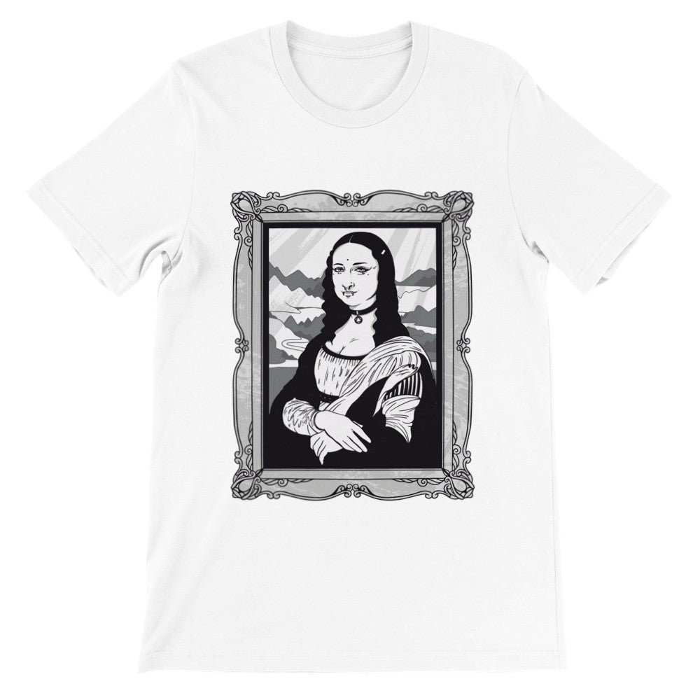 Citat T-shirt - Sjove Designs Artwork - Mona Lisa Vamp Premium Unisex T-shirt