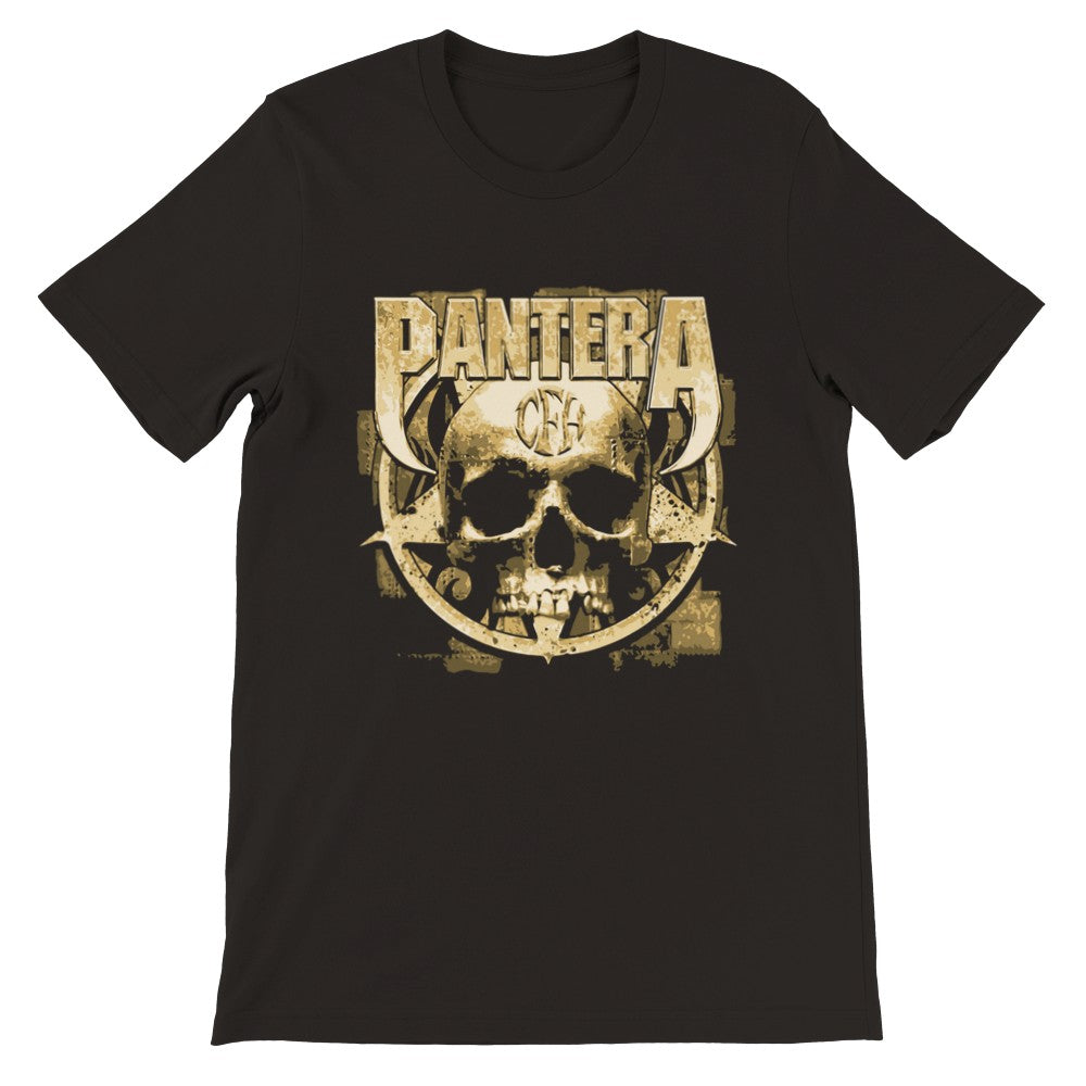 Musik T-shirt - Pantera Artwork - Pantera Skull Pixel Premium Unisex T-shirt