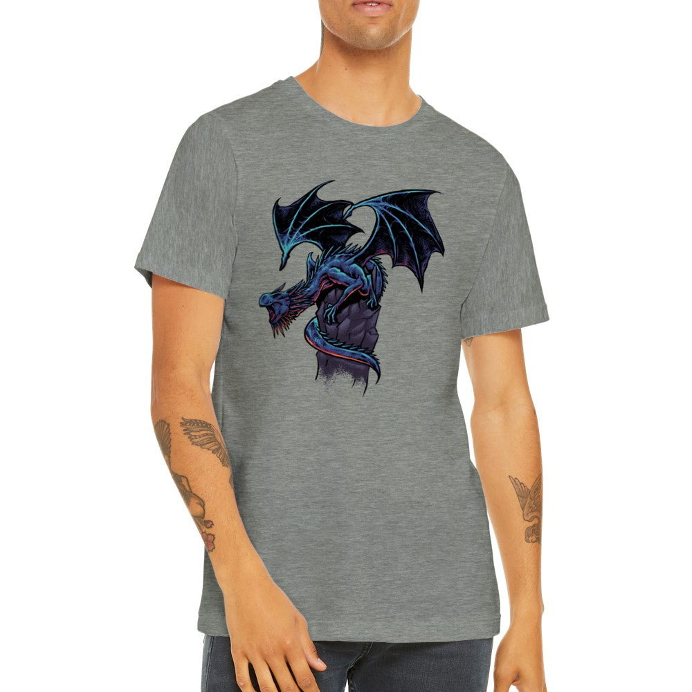 Artwork T-Shirts - Blue Dragon Artwork - Premium Unisex T-shirt