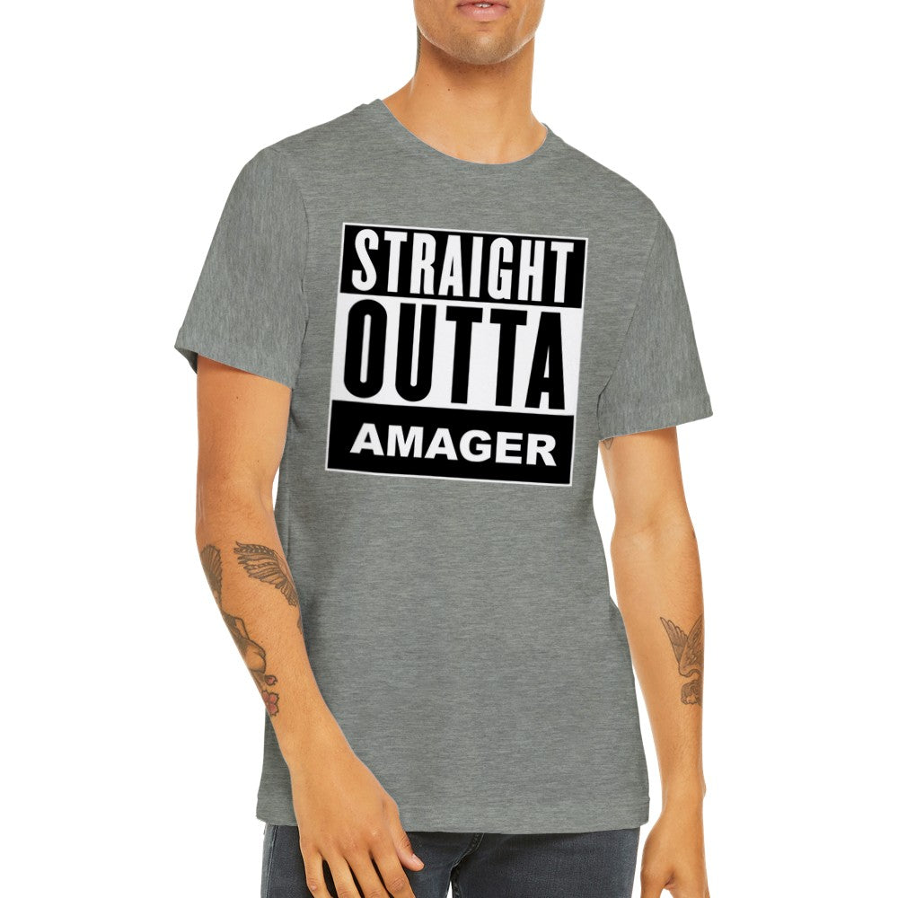 Funny City T-shirts - Straight Outta Amager - Premium Unisex T-shirt