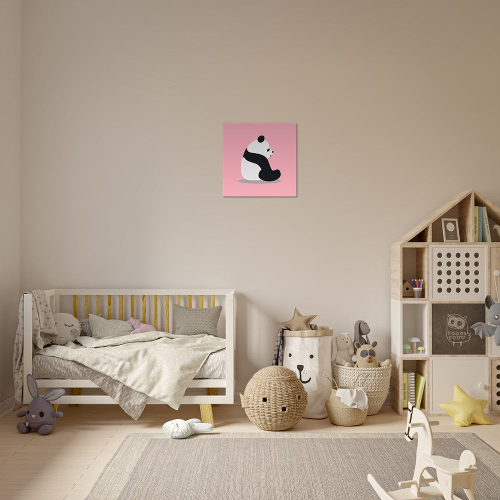 Børneplakater - Sød Vild Kæmpe Panda Illustration - Premium Mat Papir