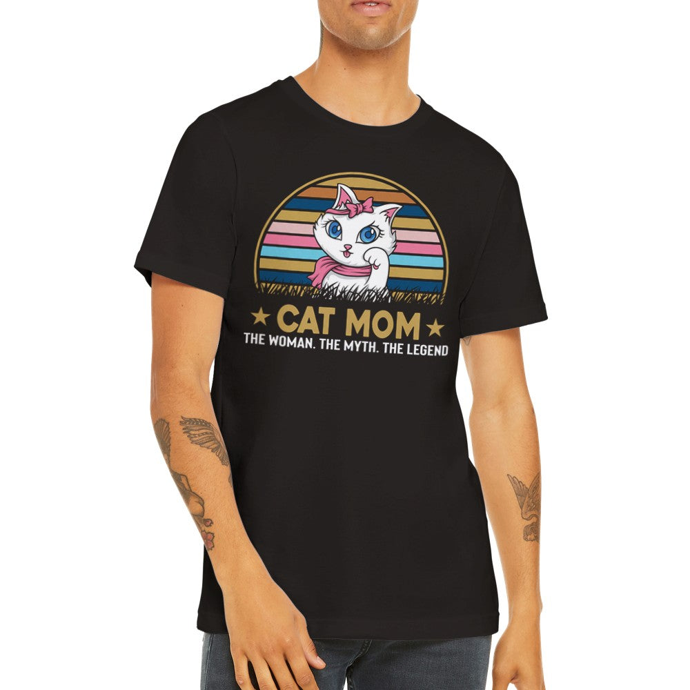 Sjove T-shirts - Kat - Cat Mom - Premium Unisex T-shirt