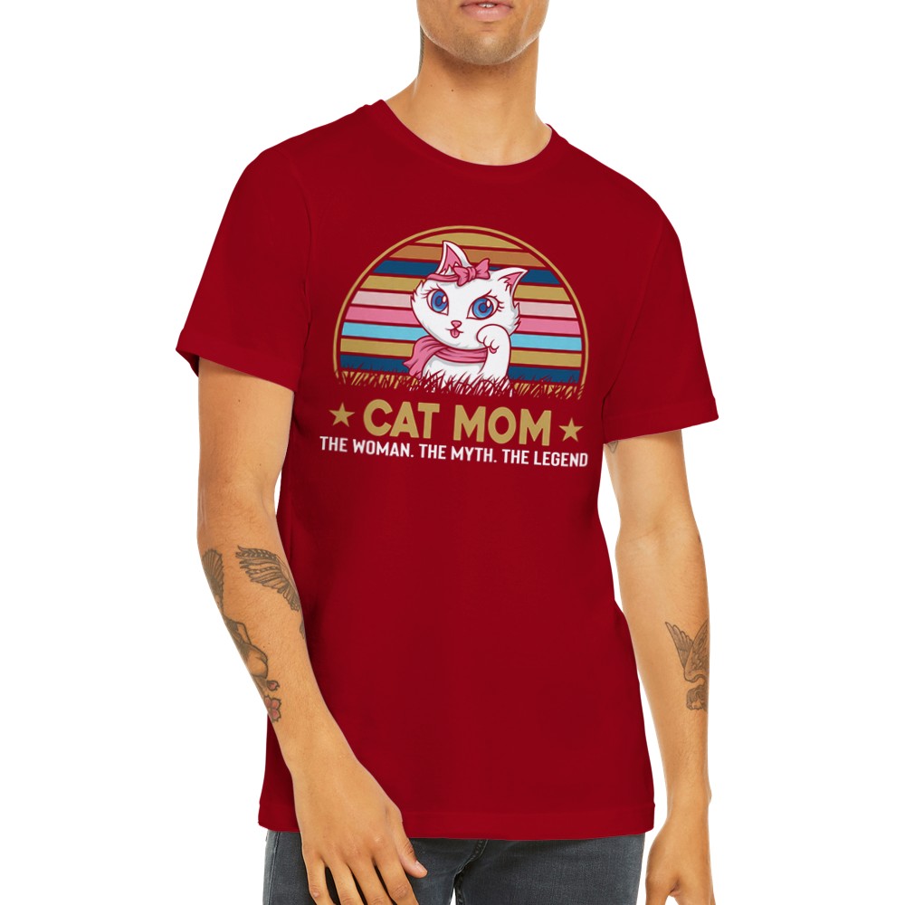 Funny T-Shirts - Kat Cat Mom - Premium Unisex T-shirt