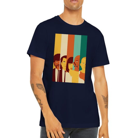 T-Shirt - Fiction Artwork - Retro-Premium-Unisex-T-Shirt aus Guss 