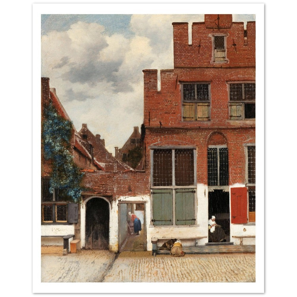 Poster - Vermeer - Die kleine Straße (1658) Poster 