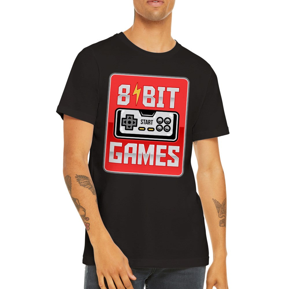 Gaming-T-Shirts – 8-Bit-Spiele Retro Artwork – Premium-Unisex-T-Shirt 