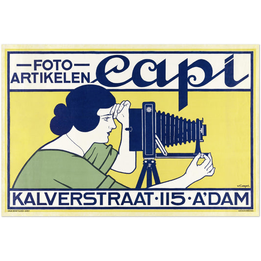 Poster - Retro - Fotoartikel Capi; Kalverstraat 115 Amsterdam - Johann Georg van Caspel