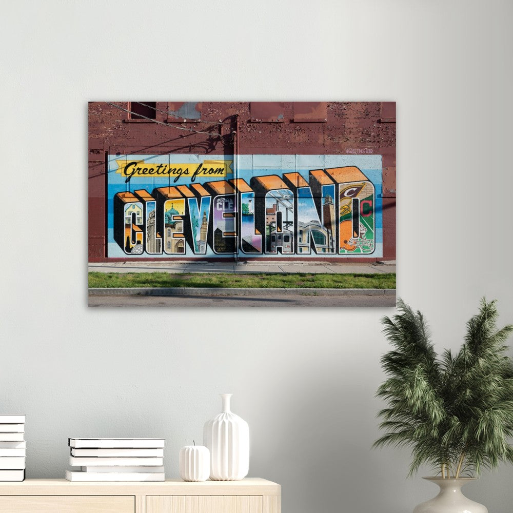 Plakat - Street Art - Cleveland Greetings Mural - Klassisk Mat Plakat Papir