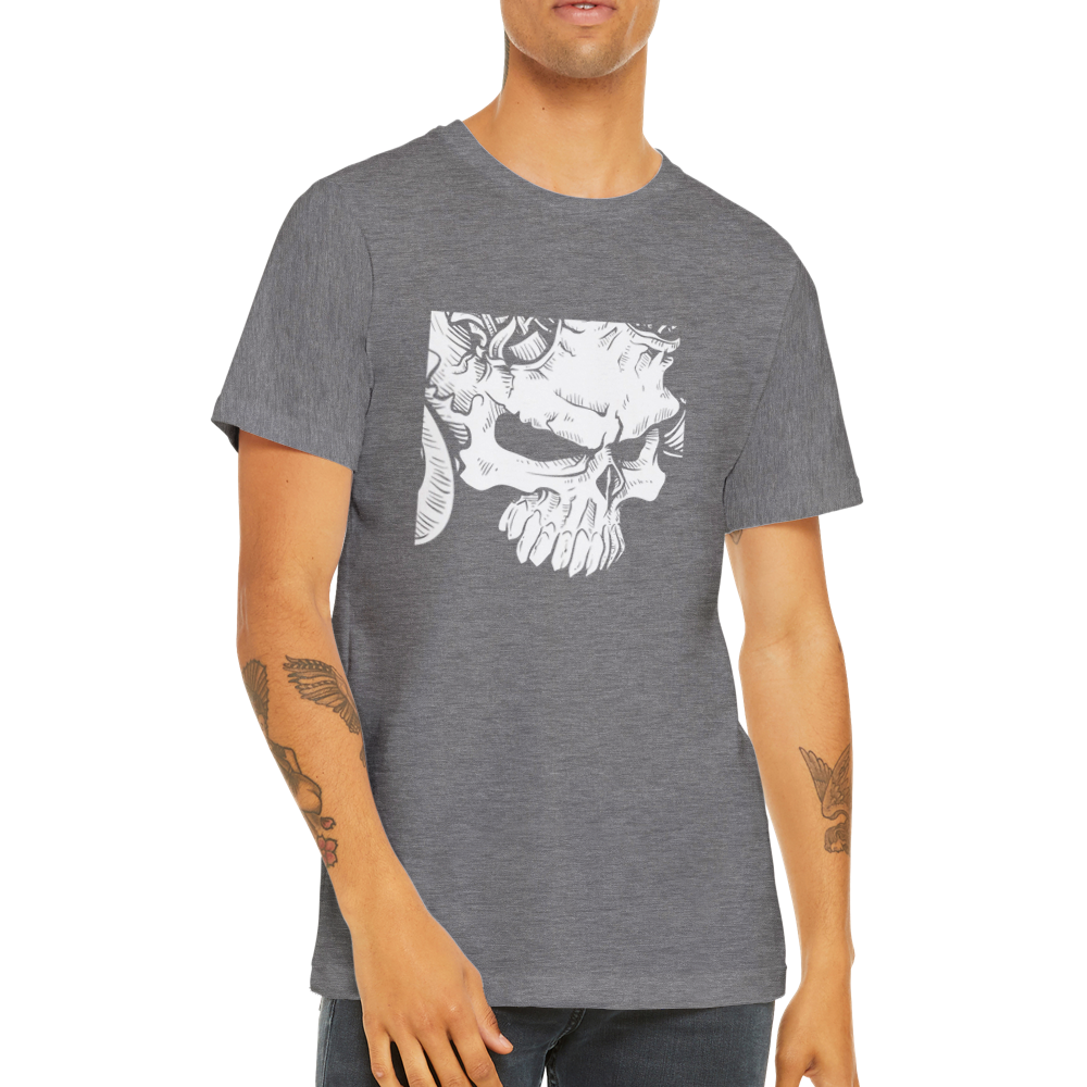 Artwork T-Shirts - Badass Mad Skull Artwork Premium Unisex T-shirt