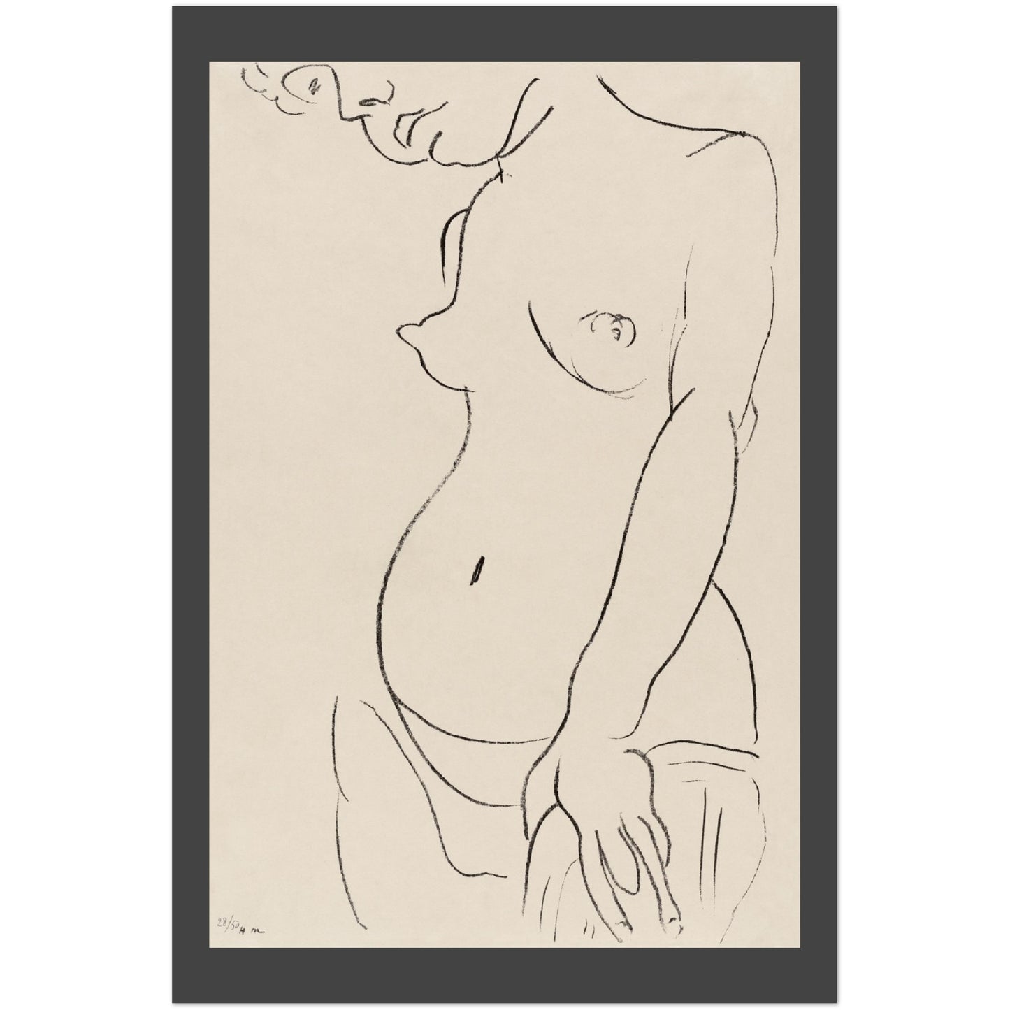 Poster – Henri Matisse – Three Quarter Nude Woman (1913) Hochwertiges mattes Posterpapier