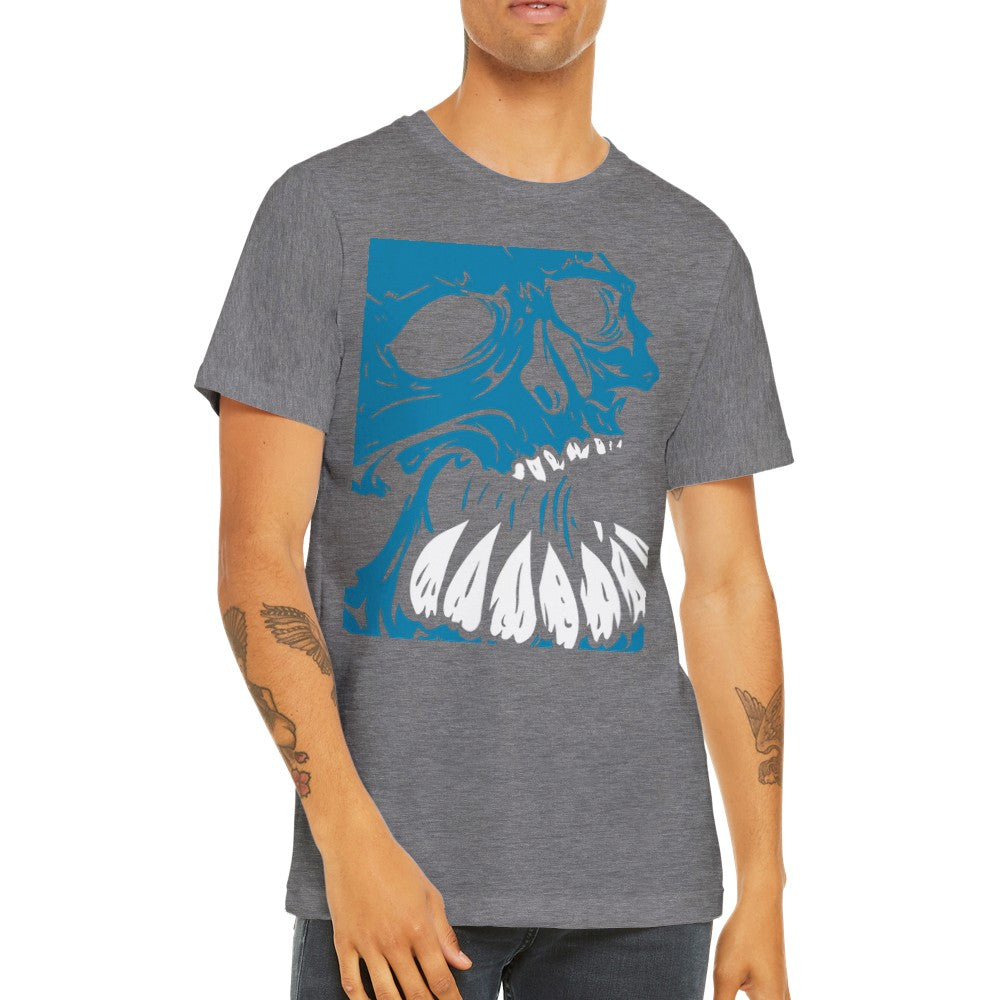 Artwork T-Shirts - Screaming Skull Artwork - Premium-Unisex-T-Shirt 