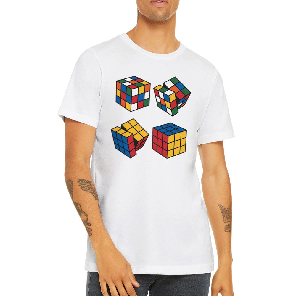 Sjove T-shirts - Rubiks Terning How To Premium Unisex T-shirt