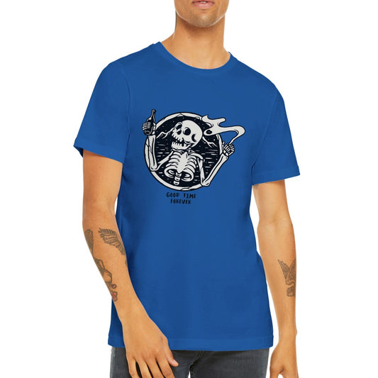 Lustige T-Shirts - Good Vibes Forever Skelleton Artwork - Premium Unisex T-Shirt 