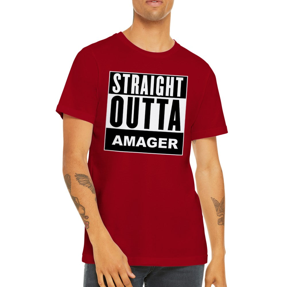 Funny City T-shirts - Straight Outta Amager - Premium Unisex T-shirt