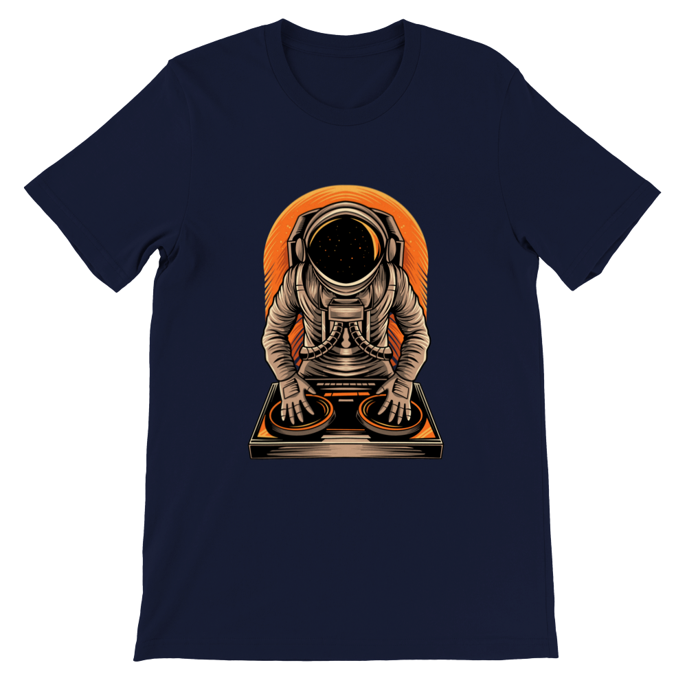 Lustige T-Shirts - Cooles Space Man DJ Artwork Premium Unisex T-Shirt