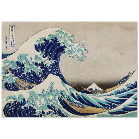 Poster The Great Wave off Kanagawa vintage illustration Katsushika Hokusai