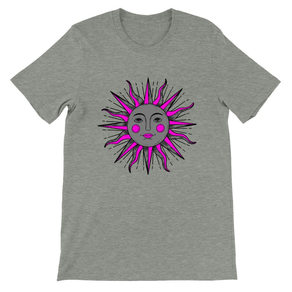 Artwork T-Shirt – Pink Eyed Sun – Premium-Unisex-T-Shirt mit Rundhalsausschnitt 