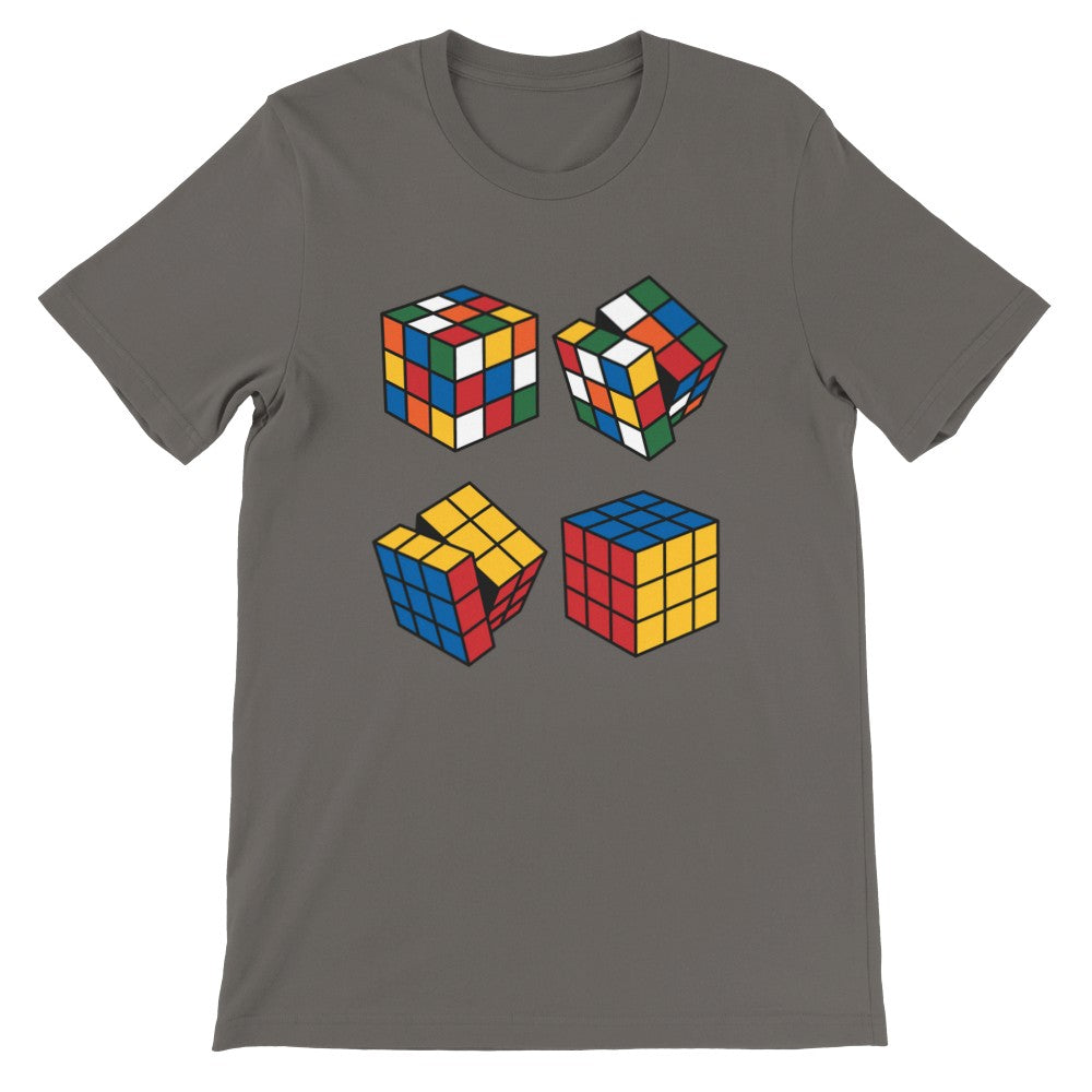 Sjove T-shirts - Rubiks Terning How To Premium Unisex T-shirt