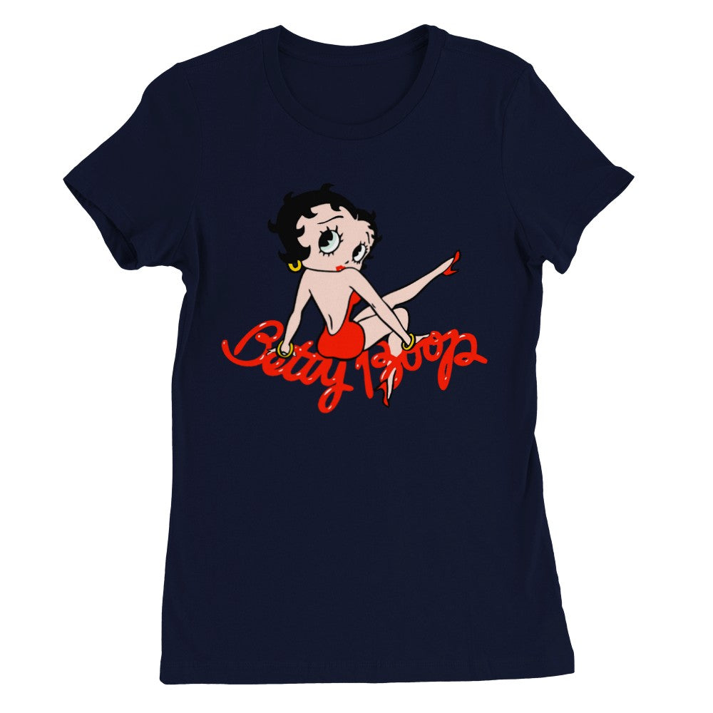 T-Shirt – Betty Boop Klassik Artwork – Premium Damen T-Shirt mit Rundhalsausschnitt