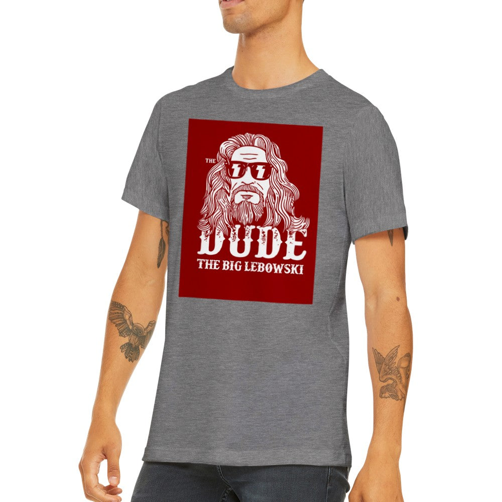 T-Shirt - Lebowski Artwork - The Dude Red - Premium-Unisex-T-Shirt