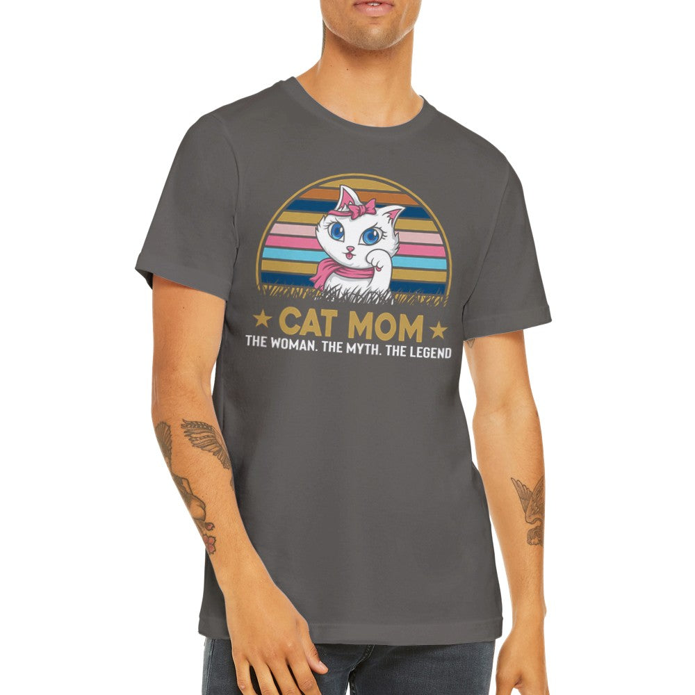 Sjove T-shirts - Kat - Cat Mom - Premium Unisex T-shirt