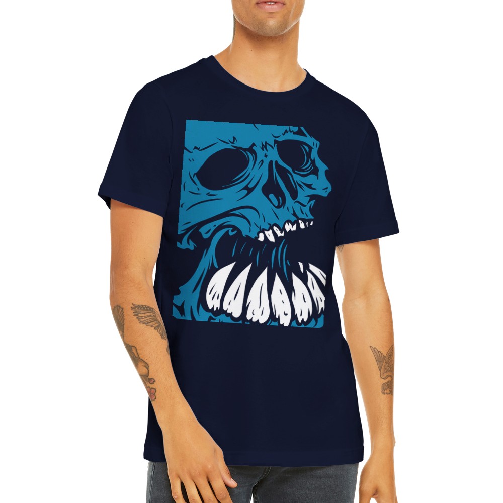 Artwork T-Shirts - Screaming Skull Artwork - Premium-Unisex-T-Shirt 