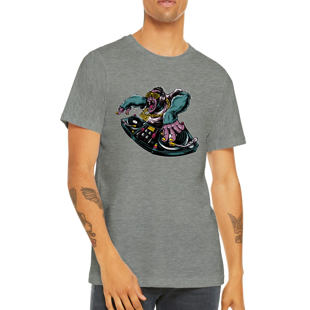 Musik T-Shirts - Der DJ Gorilla spielt - Premium Unisex T-Shirt 