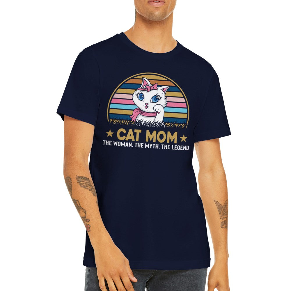 Sjove T-shirts - Kat - Cat Mom - Premium Unisex T-shirt