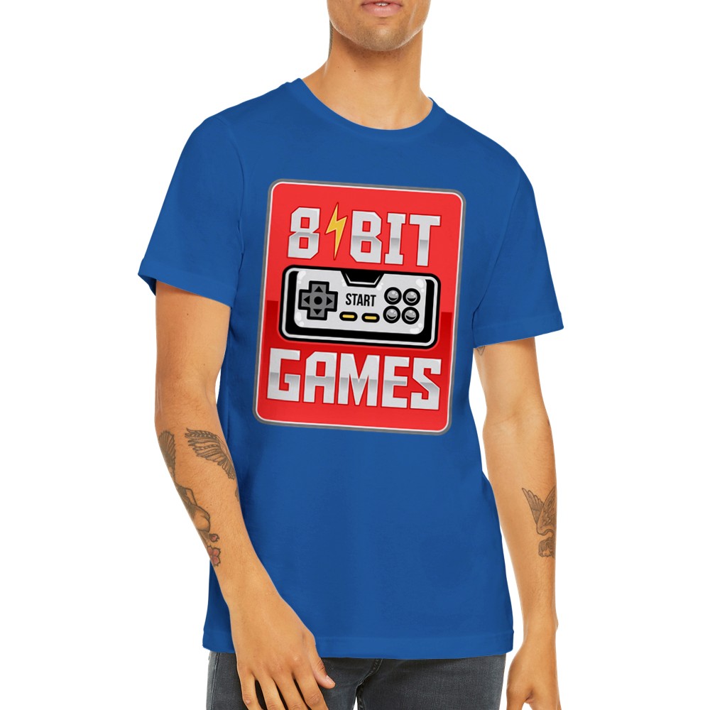 Gaming-T-Shirts – 8-Bit-Spiele Retro Artwork – Premium-Unisex-T-Shirt 