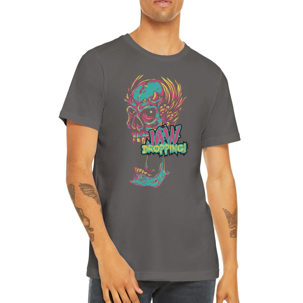 Artwork T-shirts - Skull Jaw Dropping Pop Retro - Premium Unisex T-shirt