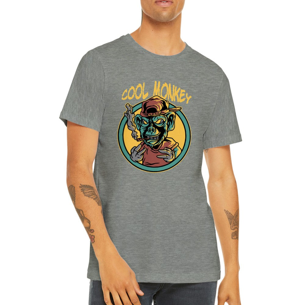 Citat T-shirts - Cool Monkey Smoke Artwork Premium Unisex T-shirt