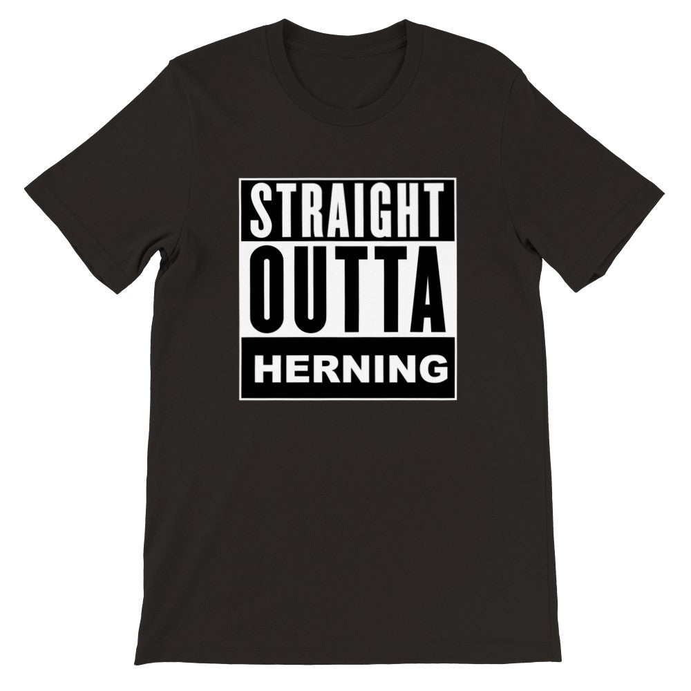 Lustiges City T-Shirt - Straight Outta Herning - Premium Unisex T-Shirt