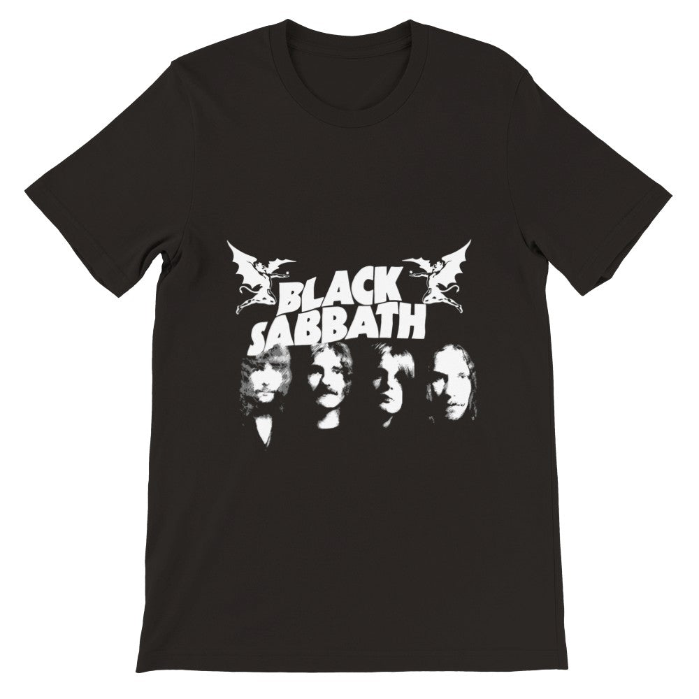 Musik-T-Shirt - Black Sabbath Artwork - Premium-Unisex-T-Shirt im Old School-Stil 