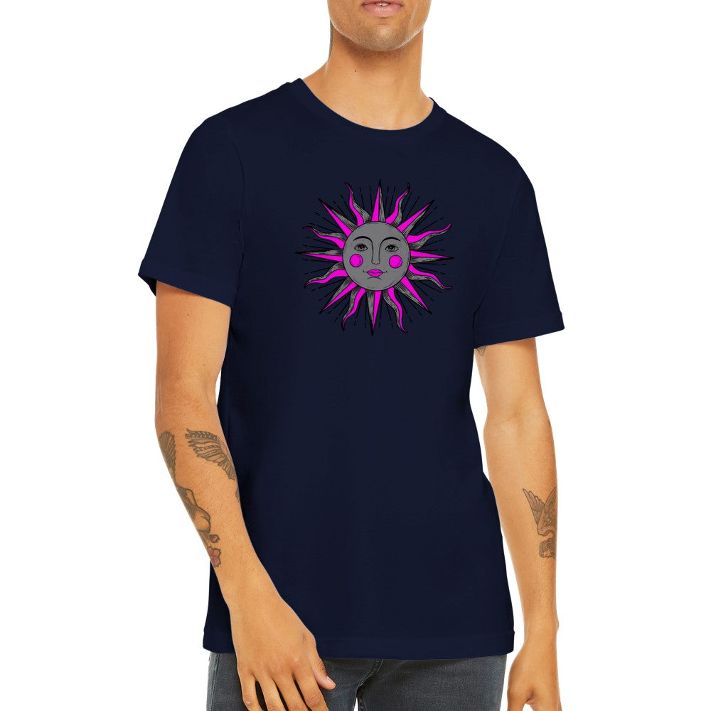 Artwork T-Shirt – Pink Eyed Sun – Premium-Unisex-T-Shirt mit Rundhalsausschnitt 